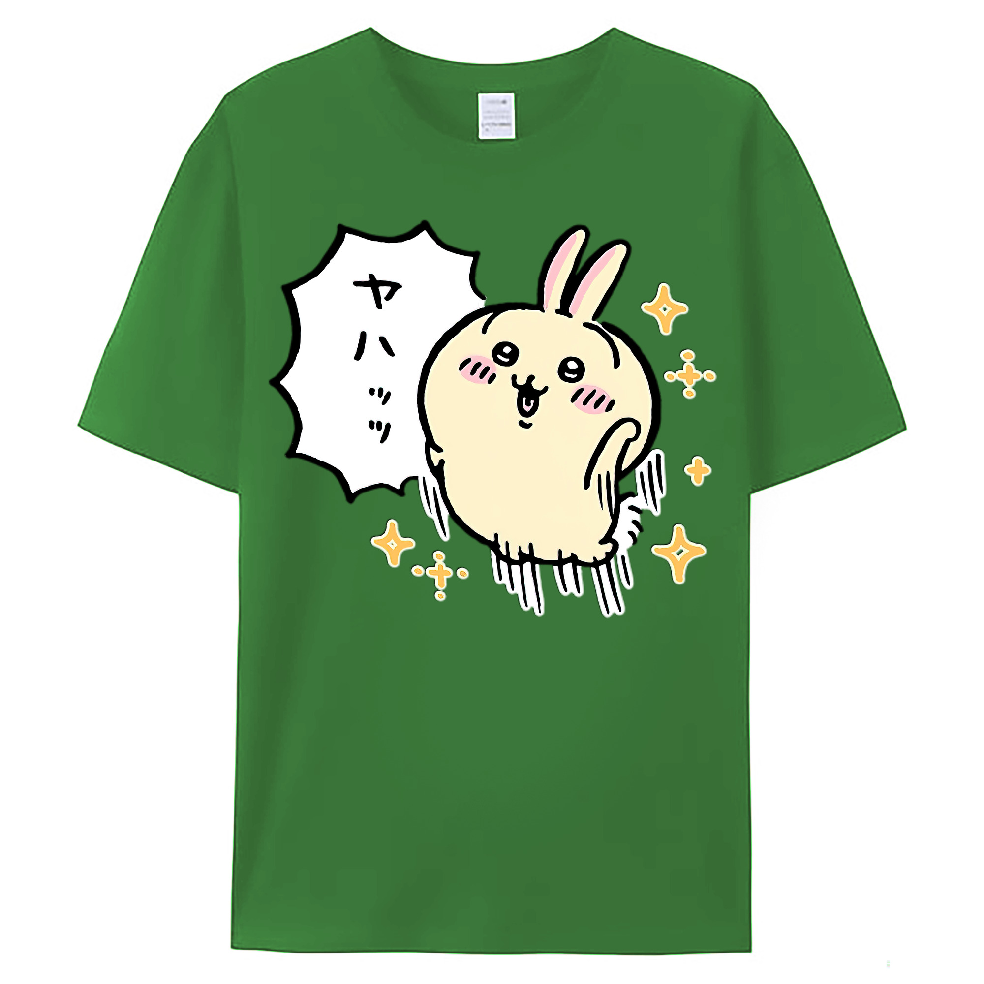 （画像用） ちいかわ うさぎ Chii-kawa usagi レディースカジュアルプリントTシャツ（綿100％）